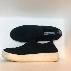 Steve Madden Beale Black Knit Slip On Sneaker Shoes Size 8.5